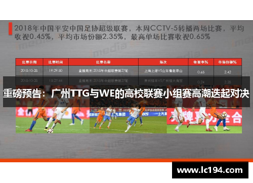 重磅预告：广州TTG与WE的高校联赛小组赛高潮迭起对决